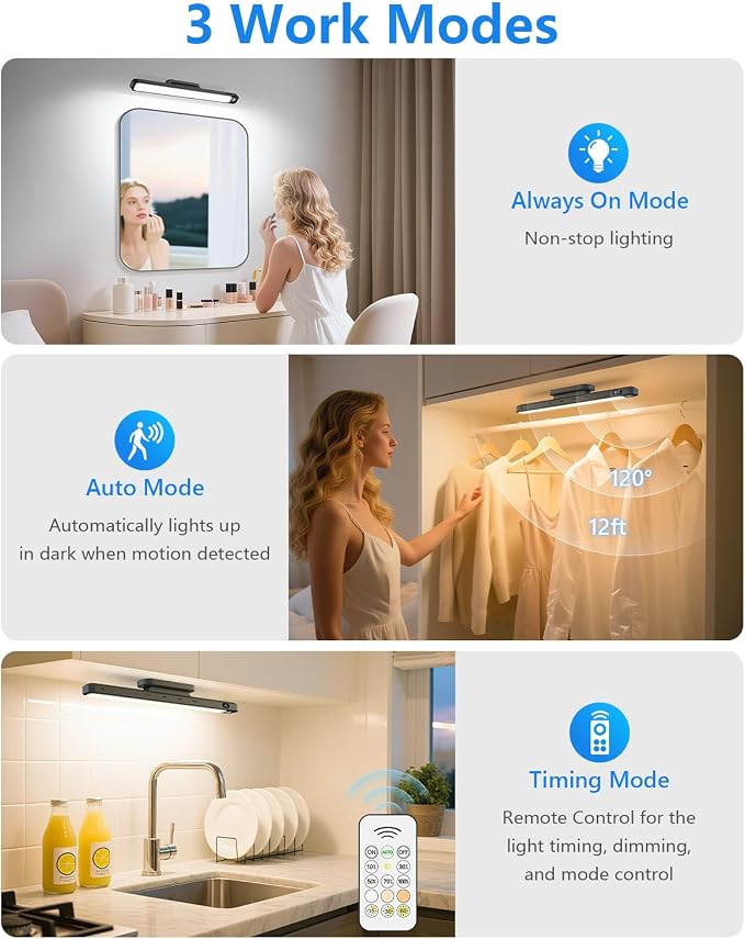 Ferswe 3W Motion Sensor Rechargeable Light Bar - Image 3