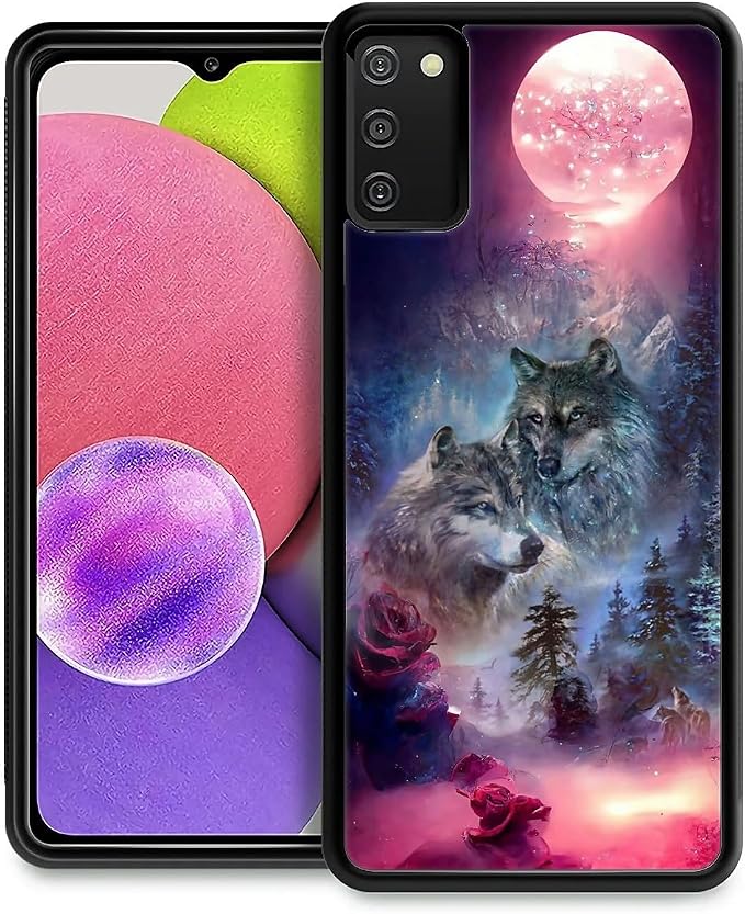 for Samsung Galaxy S20 FE Case, Star Two Wolfs Howling Pattern Graphic Design by FKBRCL4U