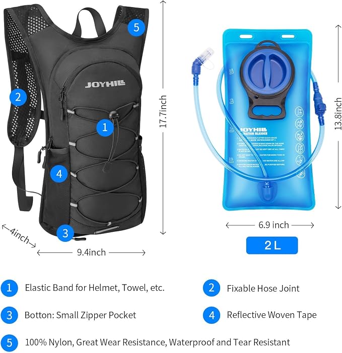 JOYHILL TPU Hydration Bladder, 1.5L 2L 3L Water Bladder - Image 3