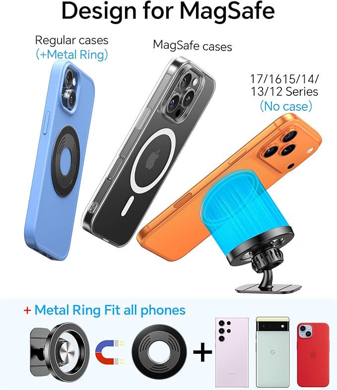 Kaistyle for Magsafe Car Mount【20 Strong Magnets】Magnetic Phone Holder for Car - Image 7