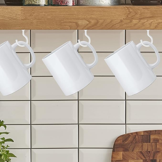 Cup Screw Hooks, 1-1/2 Vinyl Coated Ceiling 45 Pack Screw in Hooks Plant Hanger - Image 5