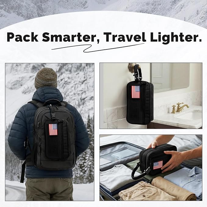 Toiletry Bag for Men Tactical Travel Dopp Kit - Image 5