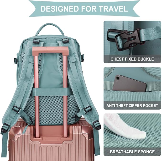 coowoz Travel Backpack For Women Men, Carry On Backpack, Hiking Backpack - Image 5
