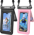 Waterproof Phone Pouch Floating 2 Pack, IPX8 Double Space Waterproof Phone Case by Rynapac