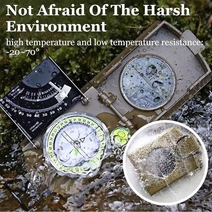 Multifunctional Military Aiming Navigation Compass Compass | IP65 Military - Image 6