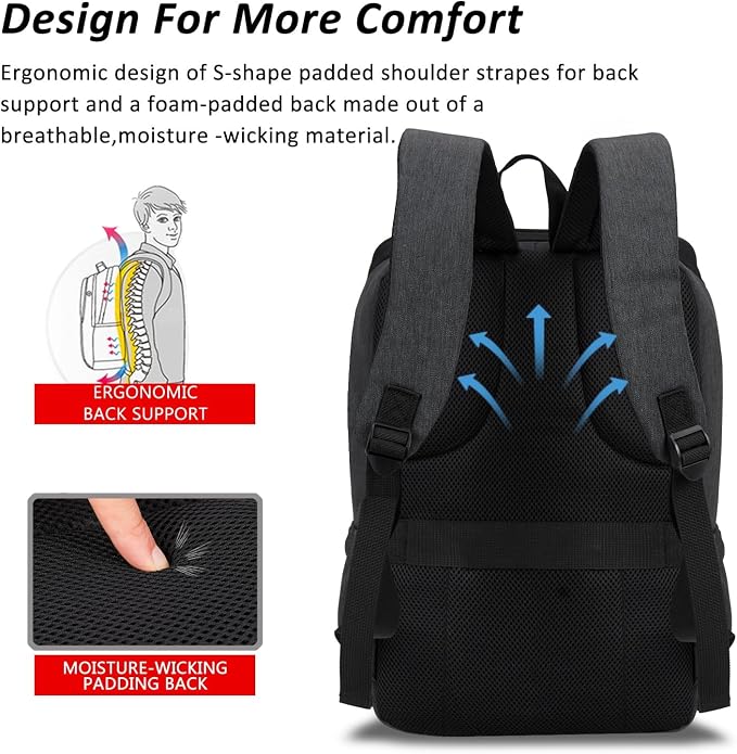 MAXTOP Laptop Backpack for Women Men College Bookbag Business Travel Backpack - Image 5