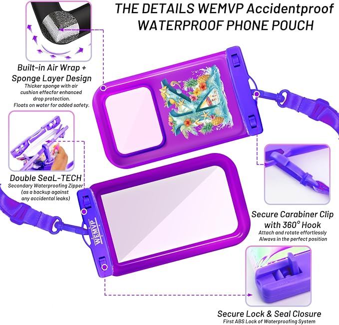 Personalized Initial Waterproof Phone Pouch Case - Image 3