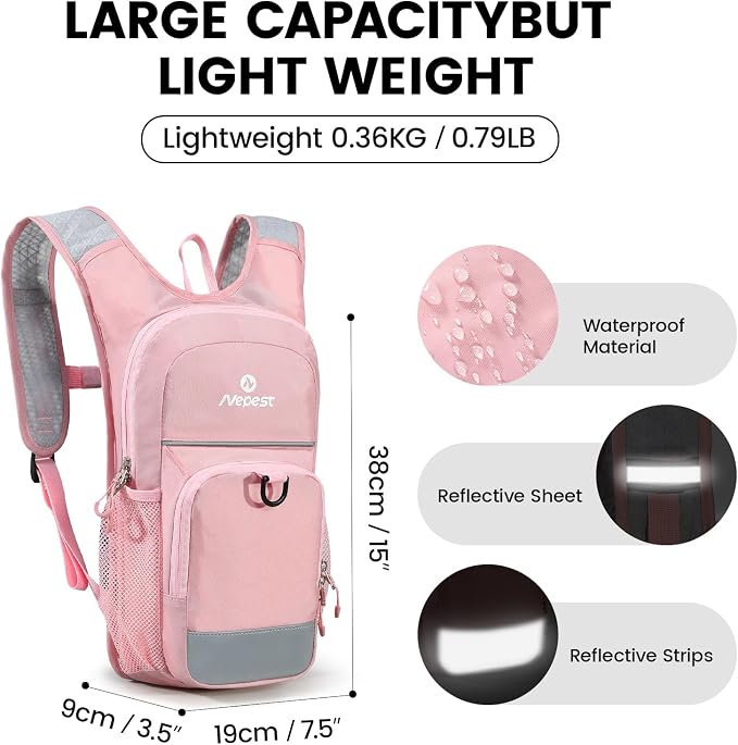 Nepest Kids Hydration Backpack, Mini Water Backpack - Image 4