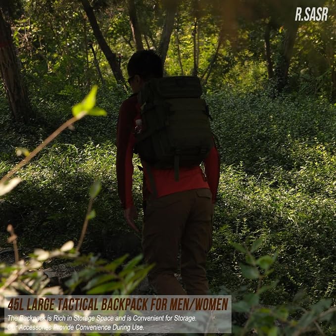 45L Tactical Backpack for Men Women, Military Assault Pack - Image 8