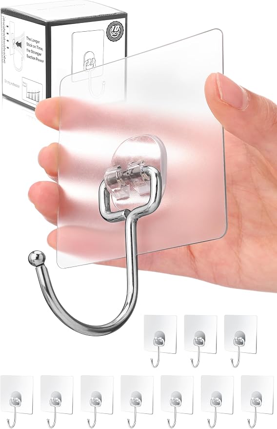 Antimbee 10-Pack All-Purpose Large Adhesive Hooks - Image 8