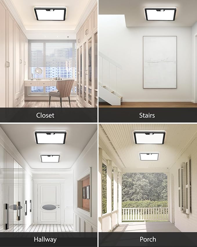 Annaror 12in Motion Sensor Ceiling Light Wired, 3000K 4000K 5000K Selectable - Image 7