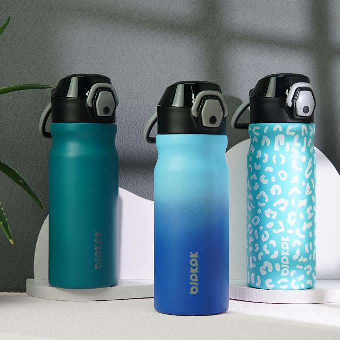 BJPKPK Water Bottle with Straw 18oz Insulated Water Bottles Reusable Stainless - Image 5