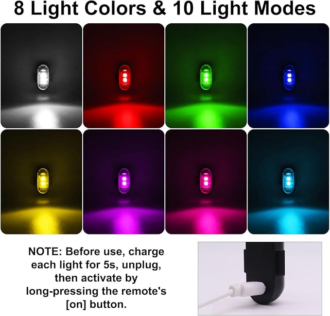 4PCS Wireless LED Strobe Lights - Image 2