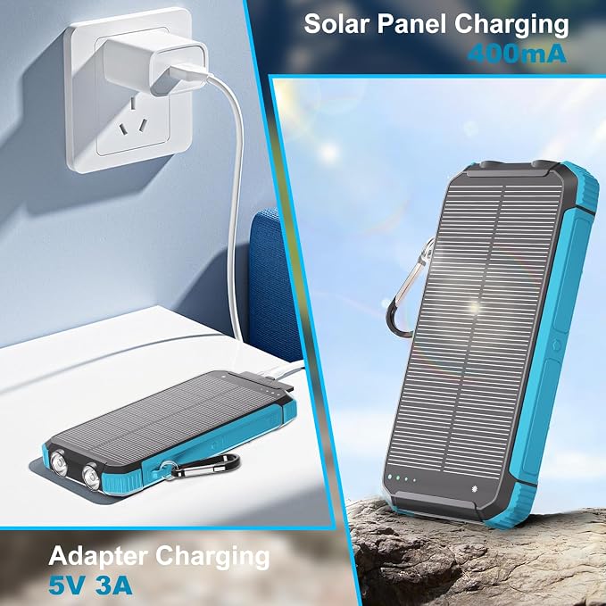Power Bank Portable Solar Charger, Wireless Fast Charging Battery Pack - Image 4