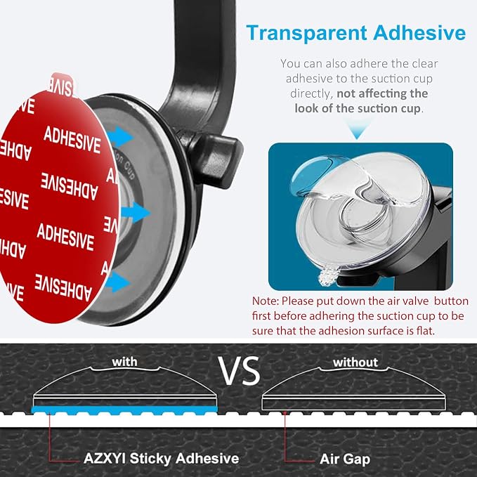 AZXYI Very High Bond Sticky Adhesive, 6 Pack Dashboard Pad Mounting Disk - Image 3