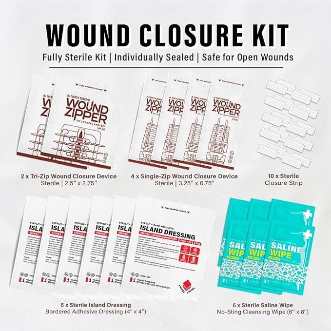 EVERLIT CARE Wound Closure Kit | 28 Pcs All-in-One First Aid - Image 2