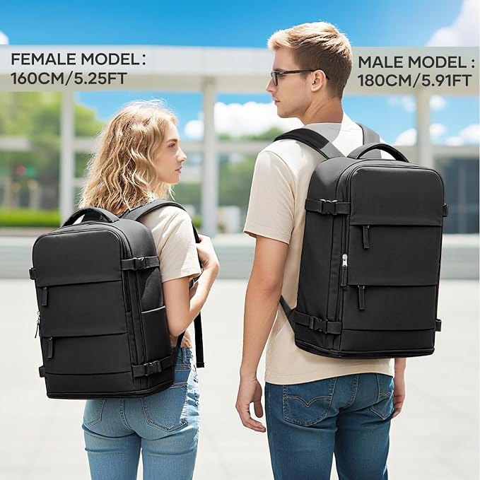 coowoz Large Travel Backpack For Women Men, Carry On Backpack Flight Approved - Image 7
