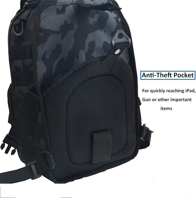hopopower Tactical Sling Bag, Sport Bag Military Rover Shoulder Backpack EDC - Image 6
