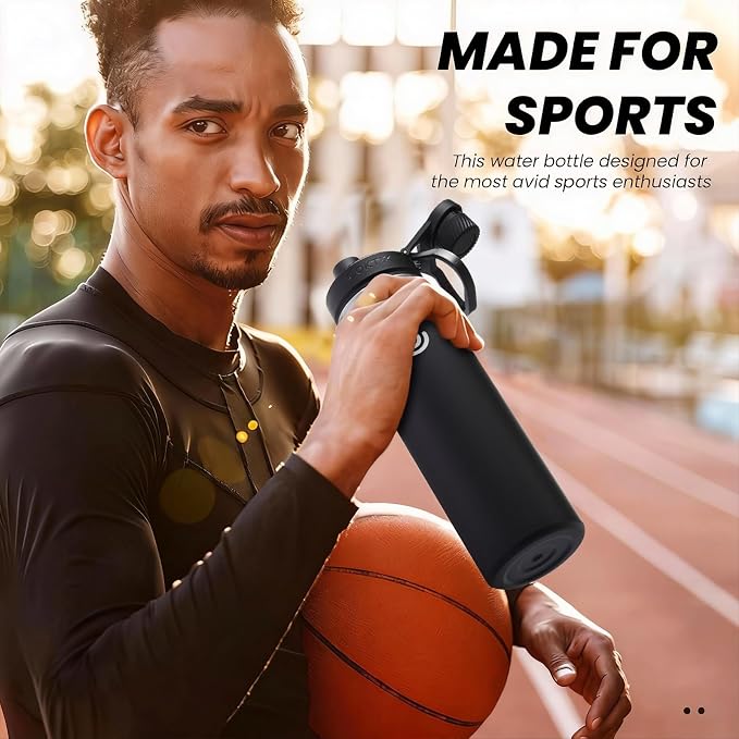Sports Water Bottle 22oz, Insulated Water Bottle - Image 7