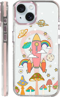 Case for iPhone 15, Spaceship Mushroom Phone Case Design，for Women Girls by Toulas