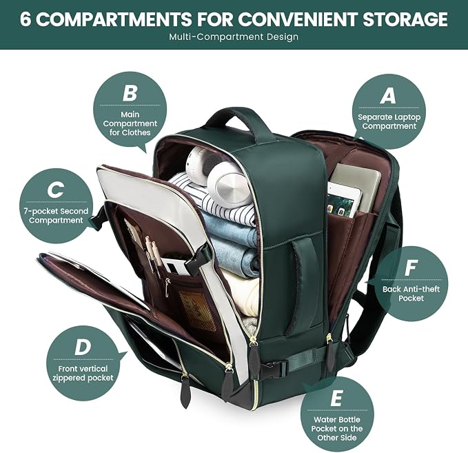 LOVEVOOK Travel Backpack for Women, 40L Carry On Backpack - Image 9
