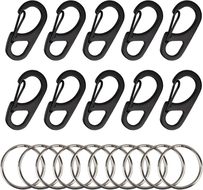 SWATOM Small Mini Carabiner Clip Tiny Spring Snap Hook Keychains Micro by SWATOM