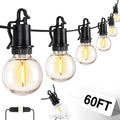 ZJOJO 60FT Outdoor String Lights, G40 Globe Outdoor Lights by ZJOJO
