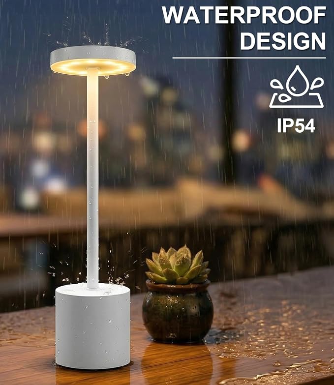 Swinerton White Rechargeable Cordless Table Lamps Set, 5000mAh Battery Powered - Image 8