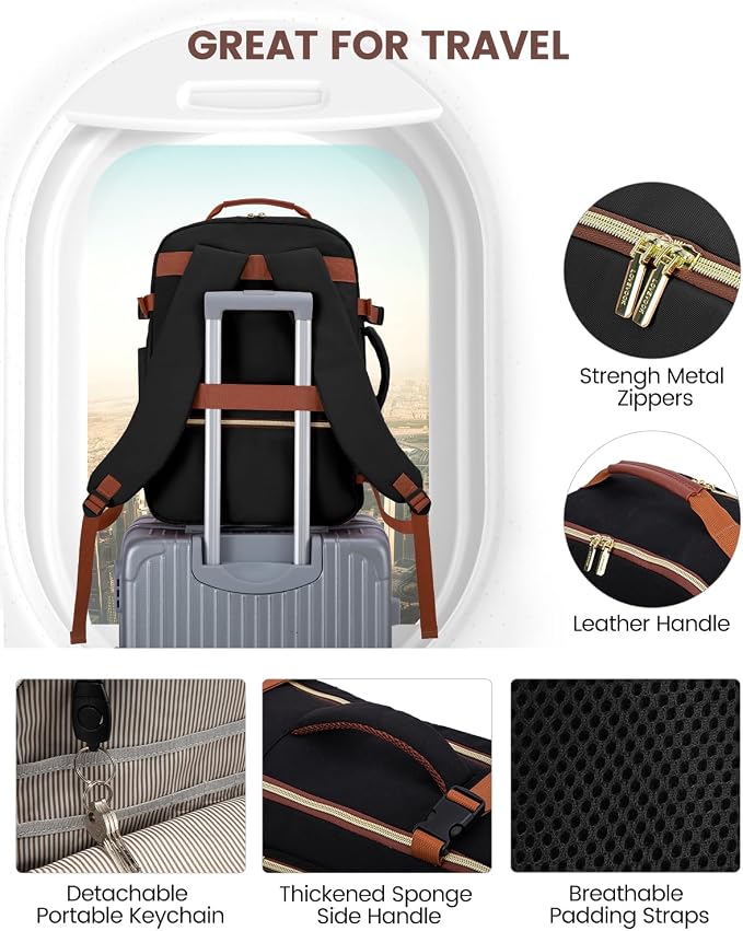 LOVEVOOK 40L Travel Backpack for Women & Men, Airline Approved Carry On Luggage - Image 7