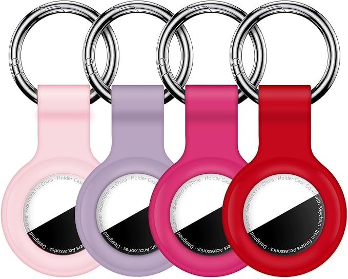 Linsaner Case for AirTag 2nd Gen & 1st Gen, Silicone Holder Keychain Key Ring by Linsaner