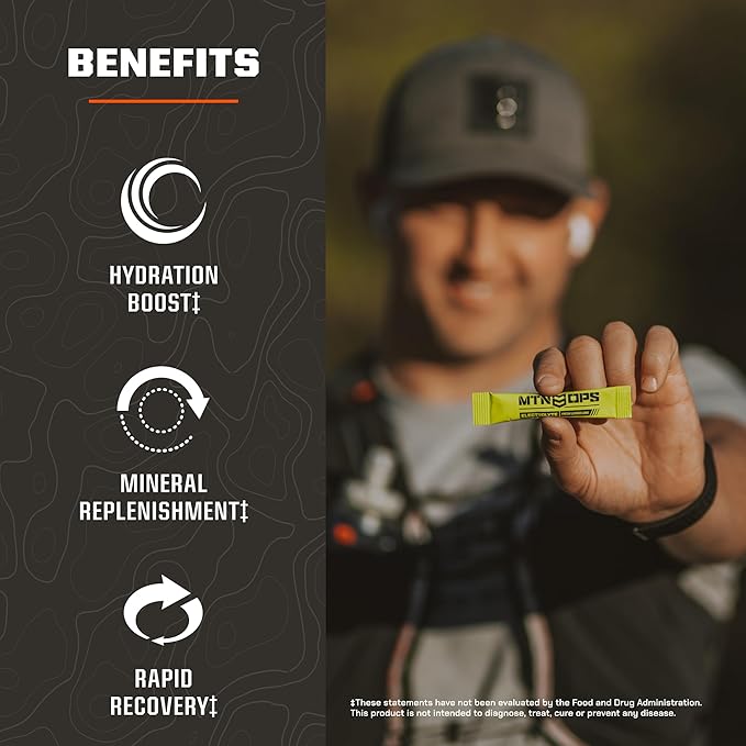 MTN OPS Electrolytes Powder Packets, Sugar Free Hydration Packets, Gluten-Free - Image 3