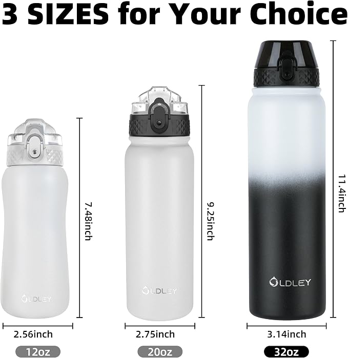 Oldley Insulated Water Bottle 32oz Water Bottles - Image 5