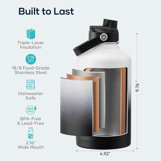 BUZIO 64oz Insulated Water Bottle - Image 4