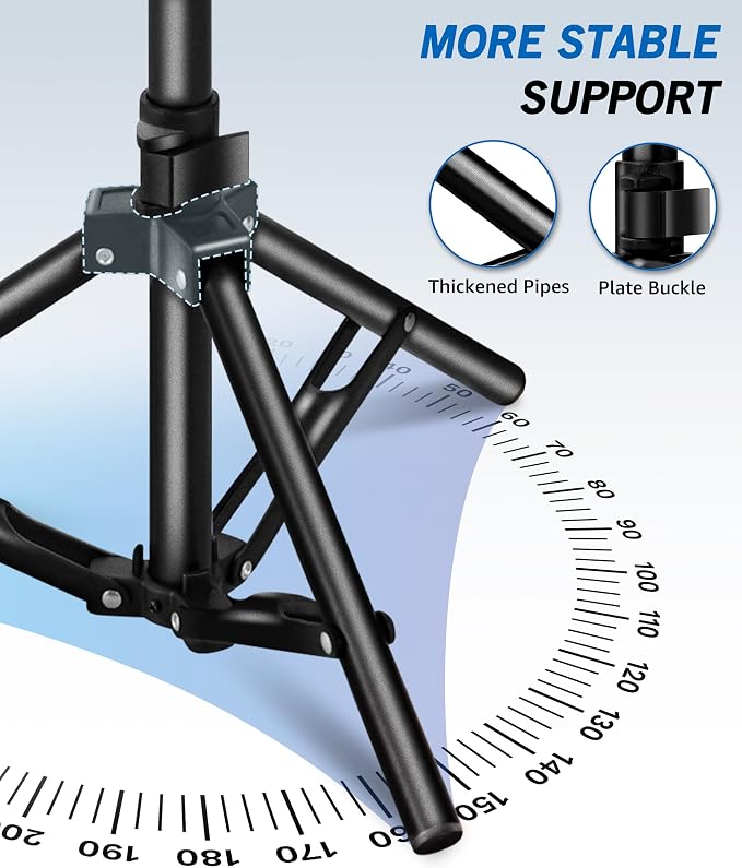 Lusweimi Projector Stand Tripod, 56 Inch Height Adjustable Laptop Stand - Image 6