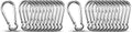 Small Carabiner Clip Hooks, 304 Stainless Steel Spring Snap Hook Fits Camping by KINLINK
