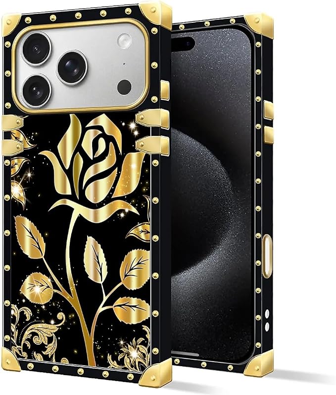for iPhone 17 Pro Case Luxury Golden Decoration - Image 2