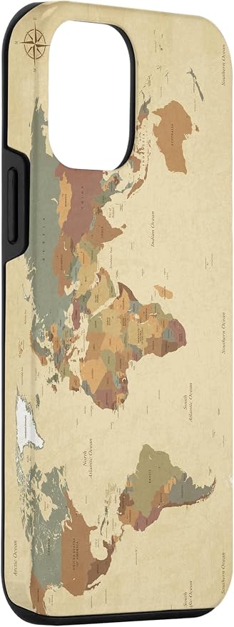 Globe Map Smartphone Cell Cover Gift World Map Pattern Phone Case - Image 3