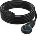 Maximm Cable 10 Feet 360° Rotating Flat Plug Extension Cord/Wire, 3 Prong by MaximmCable
