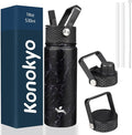 Konokyo 18 oz Insulated Water Bottle Stainless Steel Sport Bottles by Konokyo