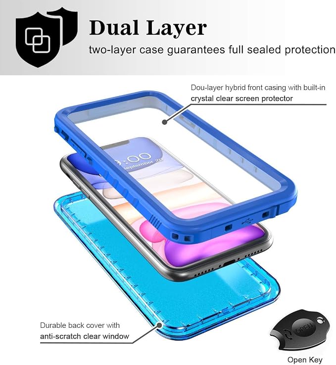 SPORTLINK Waterproof Case for iPhone 11, Full Body Heavy Duty Protection Full - Image 5