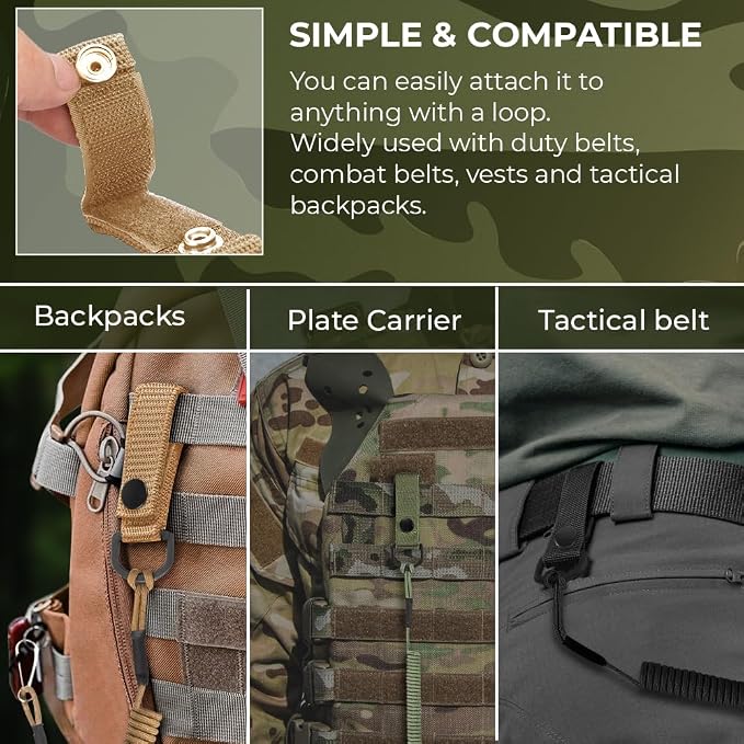 TECEUM Tactical Pistol Lanyard – 3+ Colors – Equipment Accessories - Image 8
