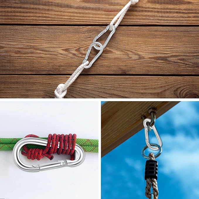 12 Pack Spring Snap Hook Heavy Duty Snap Carabiner Clip - Image 7