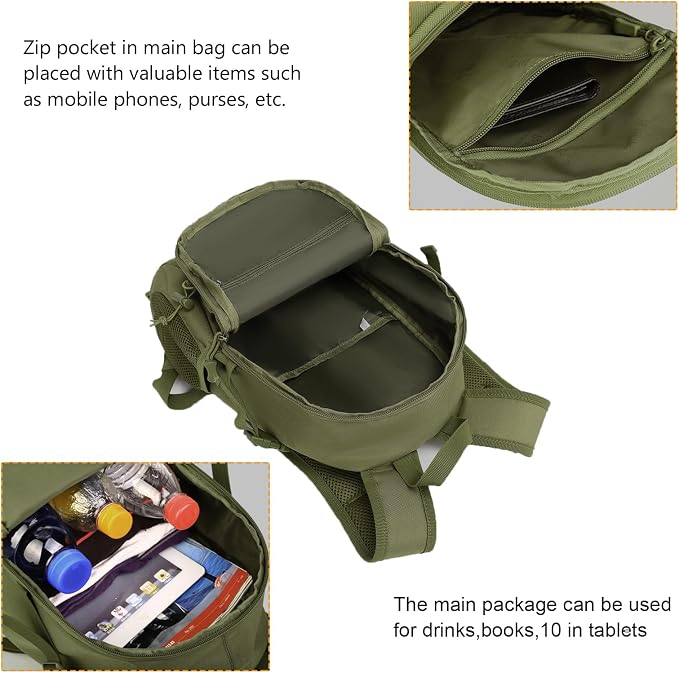 ArcEnCiel 10L/20L Mini X-Small Tactical Backpack MOLLE Daypack Gear Pack - Image 5