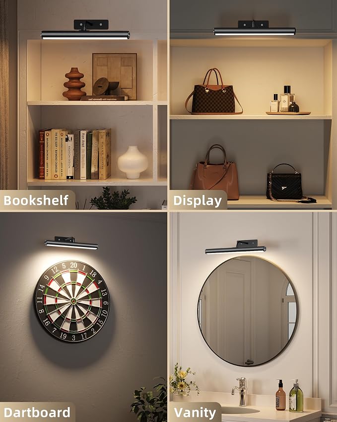 EZVALO Picture Lights for Wall, 16in Rechargeable 6000mAh Battery Operated - Image 8