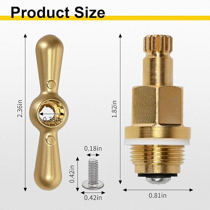 PK1100 Brass Faucet Stem & Bonnet Replacement Kit - Image 2