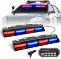 HLauto 604N Emergency Dash Strobe Lights: 2x16.8 inch Red Blue Security Light by HLauto