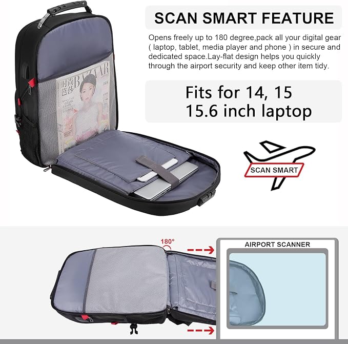 LOVEVOOK Travel Laptop Backpack Waterproof Anti Theft - Image 6