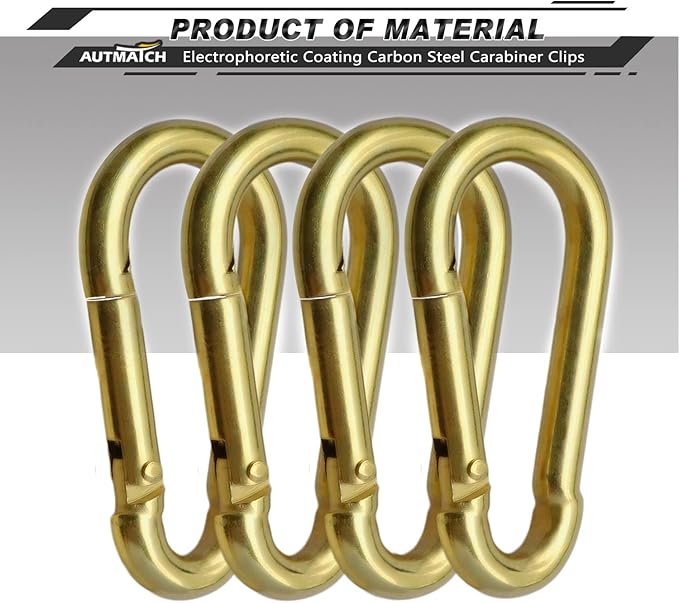 AUTMATCH Carabiner Clips, 4 Pack - Image 2