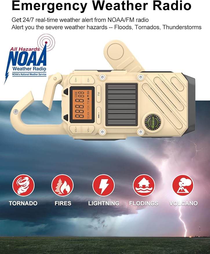 Walkie Talkies for Adults Rechargeable, FM/NOAA Emergency Radios - Image 2