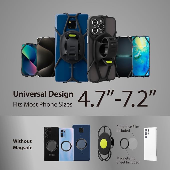 BONE Bike Tie 4 Magnetic, Magnetic Bike Phone Mount, Scratch-Free Silicone - Image 3